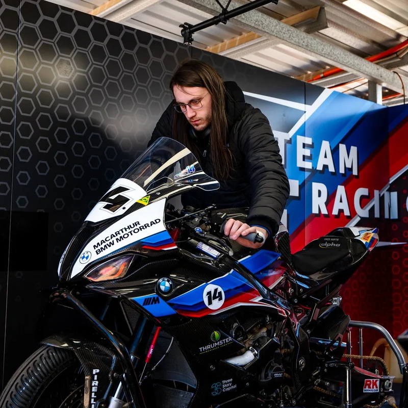 Hands-on engineering: Confirming throttle position adaption changes to the BMW M1000RR.